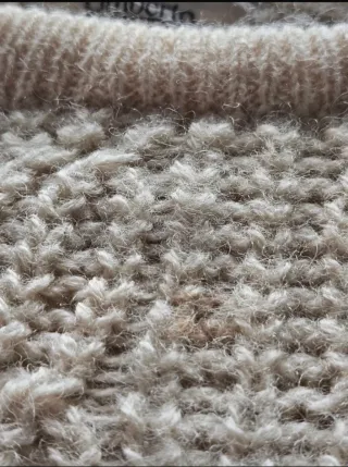 Jersey Lana 100% Unisex Beige Talla M