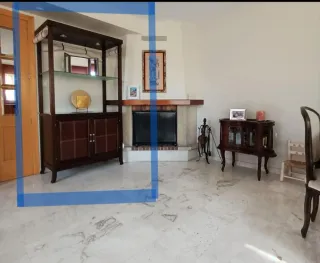 Mueble de salón madera y cristal