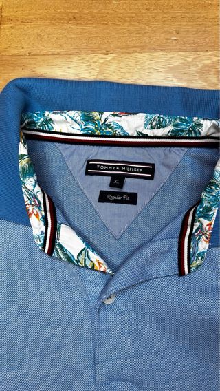 Polo Tommy Hilfiger uomo azzurra XL Regular Fit