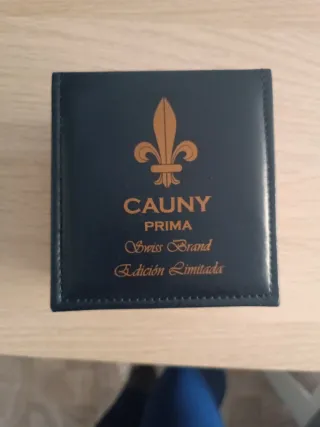 Reloj CAUNY plateado esfera azul