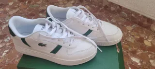Zapatillas Lacoste niño blancas y verdes