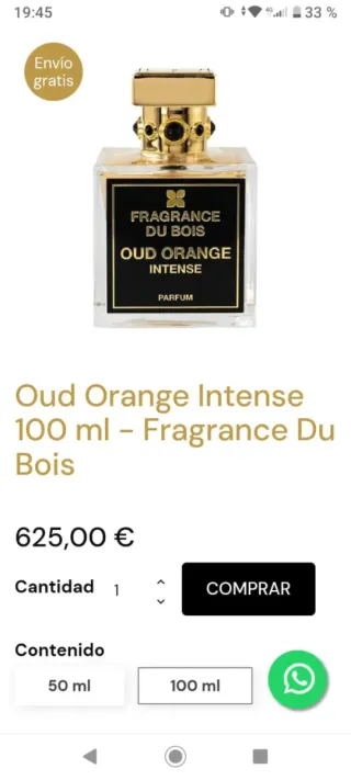 Fragrance Du Bois Oud Orange Intense 100ml