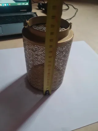 Porta-Vela Decorativo Dourado Aço Inox