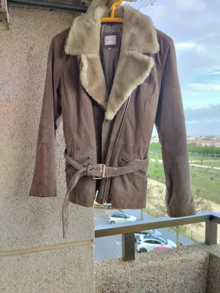 Chaqueta Piel Amy Vest Marrón Talla S