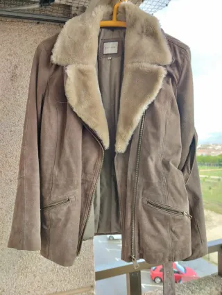 Chaqueta Piel Amy Vest Marrón Talla S