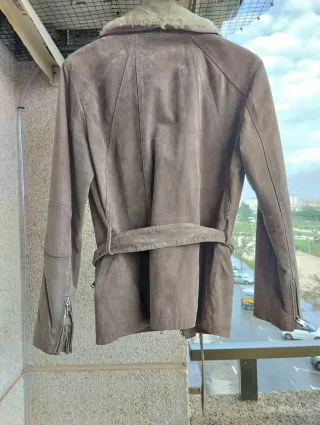 Chaqueta Piel Amy Vest Marrón Talla S