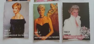 Sellos Princesa Diana de Gales (Lady Di) - 9 uds