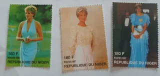 Sellos Princesa Diana de Gales (Lady Di) - 9 uds