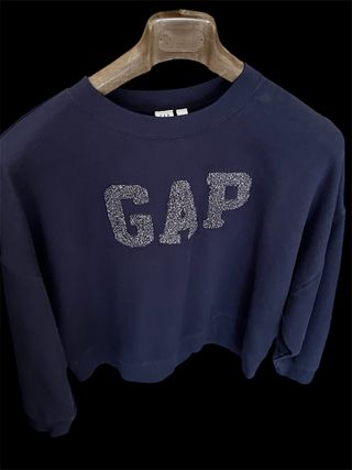 Felpa donna GAP blu con glitter