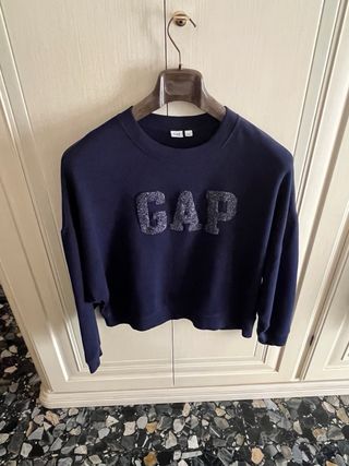 Felpa donna GAP blu con glitter