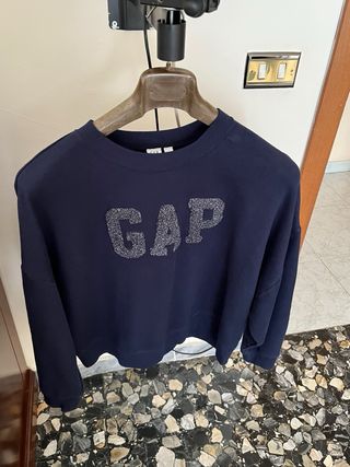 Felpa donna GAP blu con glitter