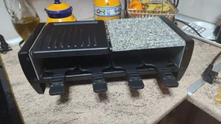 Plancha Raclette con Piedra y Parrilla
