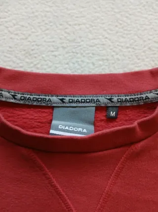 Felpa Diadora Girocollo Rossa M/L