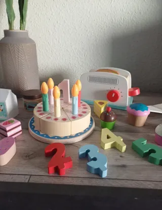 Lote juguetes de madera