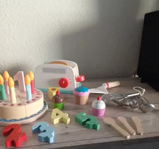 Lote juguetes de madera