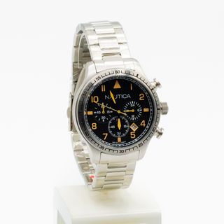 Reloj Nautica A18712G Cronógrafo Negro y Plateado