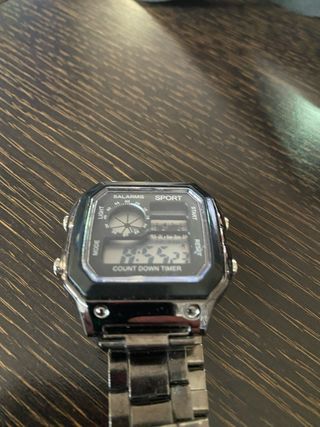 Reloj SALARMS Sport Negro/Plateado