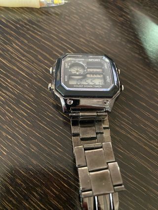 Reloj SALARMS Sport Negro/Plateado