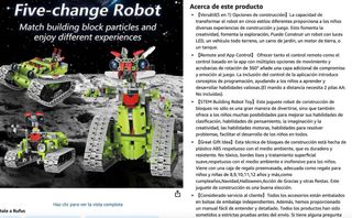 juguete niño 5 en 1 Technic Robot Programable