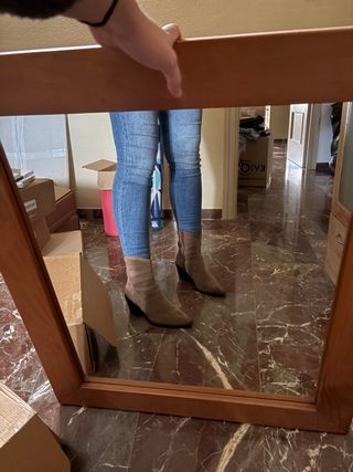 Espejo de madera y cristal