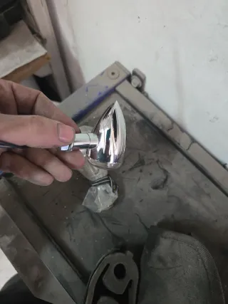 Intermitentes Clásicos Cromados Naranja