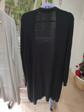 Lote 2 Chaquetas de punto largas gris y negra