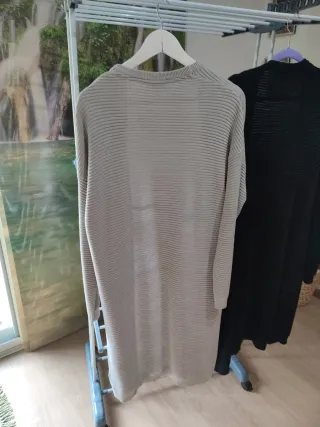 Lote 2 Chaquetas de punto largas gris y negra