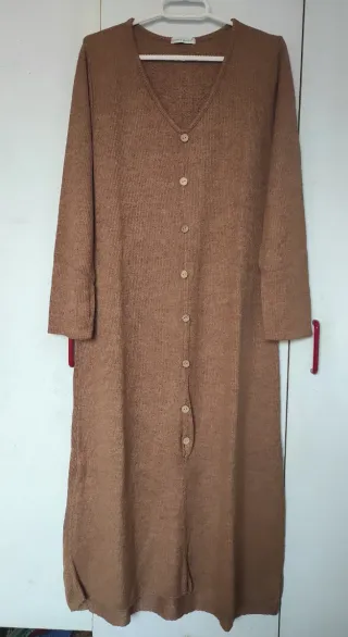 Vestido largo marrón