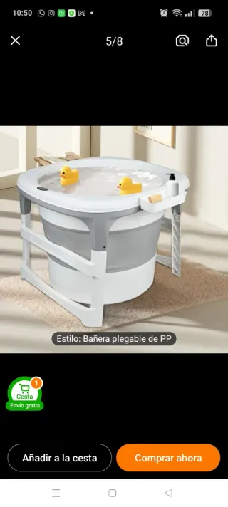 Bañera Plegable Bebé Nueva