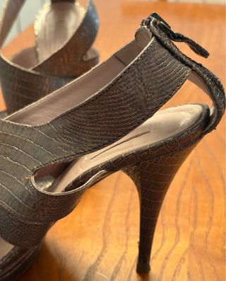 Sandalias fiesta Massimo Dutti color Bronce