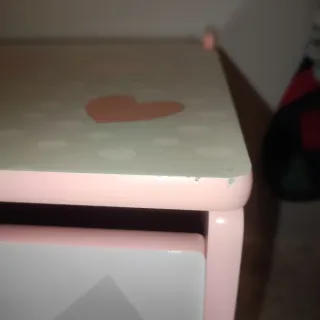 Baúl infantil madera diseño niña y zorro