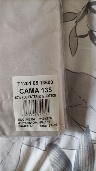 Juego Sábanas Cama 135 Burrito Blanco