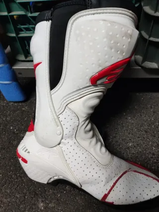 Botas Moto Alpinestars Blancas y Rojas N38