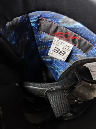 Botas Moto Alpinestars Blancas y Rojas N38