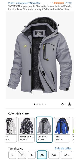 Chaqueta Montaña Polar Cálido Talla XL