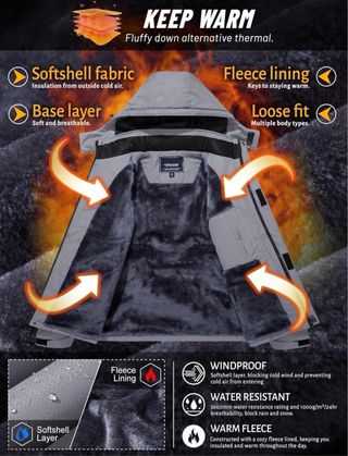 Chaqueta Montaña Polar Cálido Talla XL