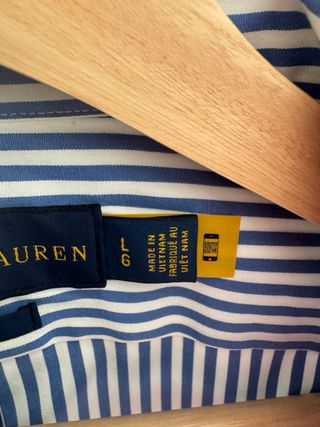 Camisa Ralph Lauren Rayas Azul Talla L