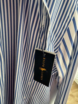 Camisa Ralph Lauren Rayas Azul Talla L