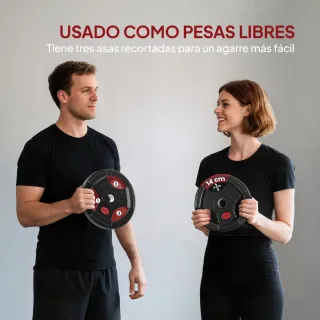 Discos Pesas Olímpicos 2x15 kg Ø50 mm