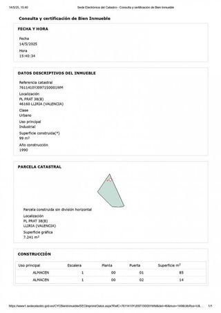 Terreno en venta en Urbanizaciones en Llíria