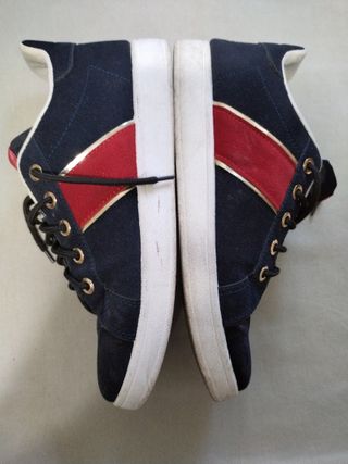 Zapatillas deportivas azul y rojo talla 40