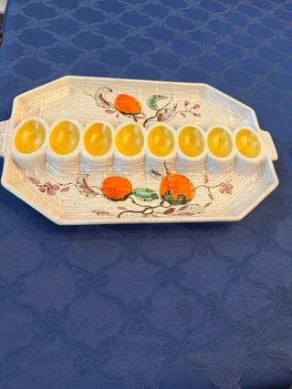 Piatto Portauova Ceramica Arance