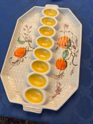 Piatto Portauova Ceramica Arance