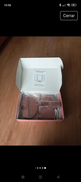 Espejo Maquillaje Weily Rosa con Luces LED