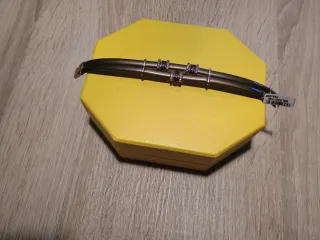 Pulsera caucho y circonitas plata rojiza