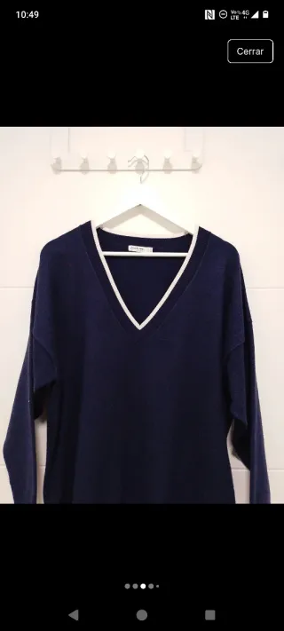 Jersey Oversize Azul Marino Stradivarius Talla M