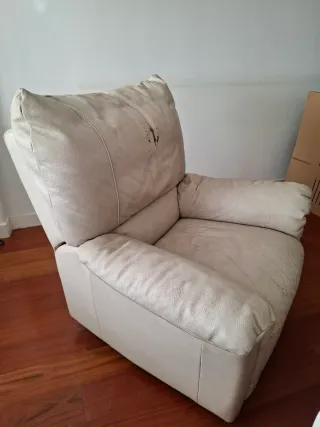 Sillón Natuzzi Piel Reclinable Horizontal