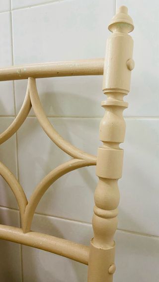 Silla Tonet madera y ratán beige