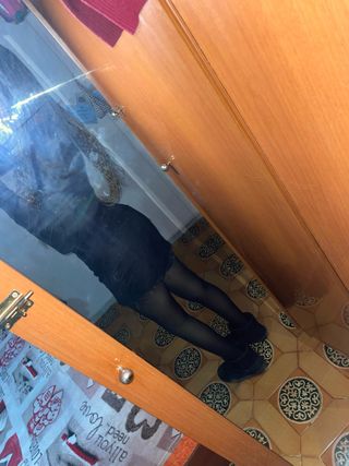 Falda negra corta