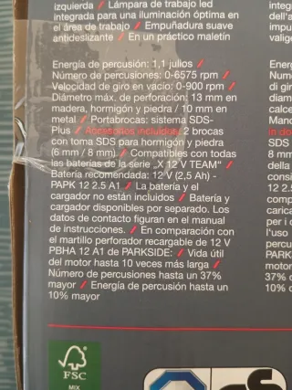 Martillo perforador parkside performance